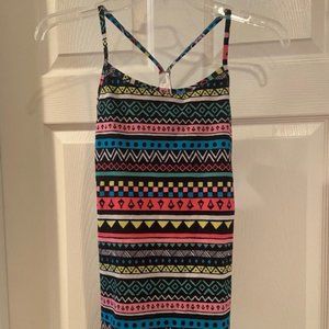 Ivivva tumbling tank, size 14, multi color